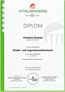 Diplom Kinder- und Jugendmentaltrainerin Christina Demetz